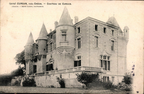 Carte postale ancienne Cursan - Chateau de Cursan 1