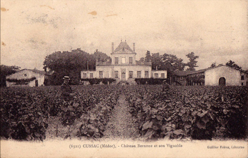 Carte postale ancienne Cussac-Fort-Médoc - château Bernone 1