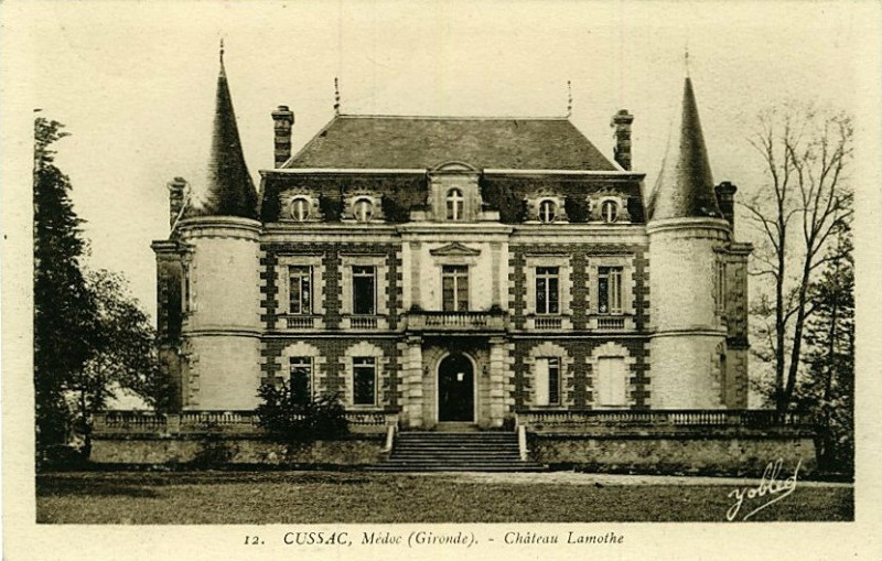 Carte postale ancienne Cussac-Fort-Médoc - château Lamothe 1