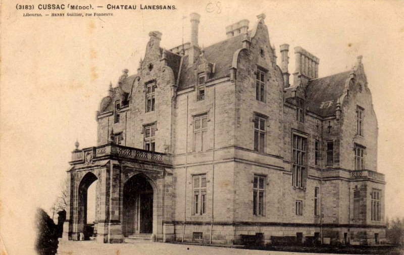 Carte postale ancienne Cussac-Fort-Médoc - château Lanessan 1