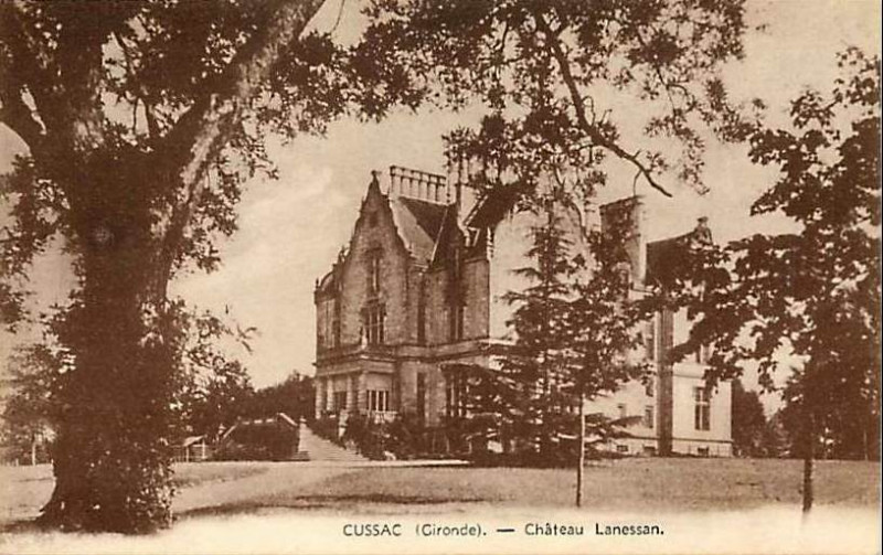 Carte postale ancienne Cussac-Fort-Médoc - château Lanessan 2