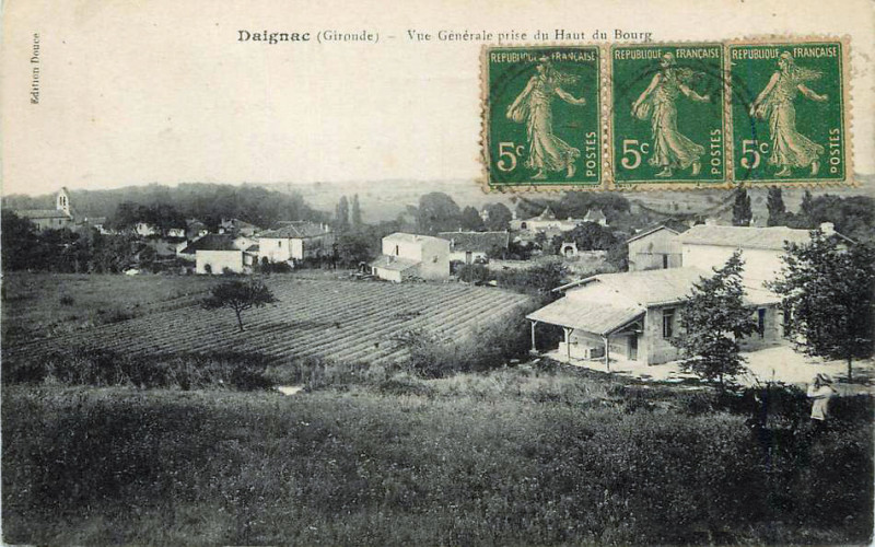 Carte postale ancienne Daignac - vue générale 2