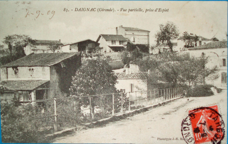 Carte postale ancienne Daignac - vue générale