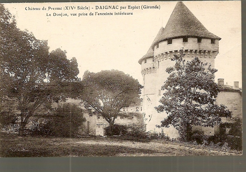 Carte postale ancienne Daignac – château de Pressac 6