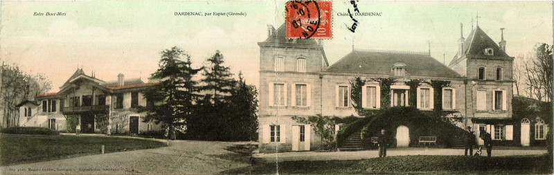 Carte postale ancienne Dardenac - château Dardenec