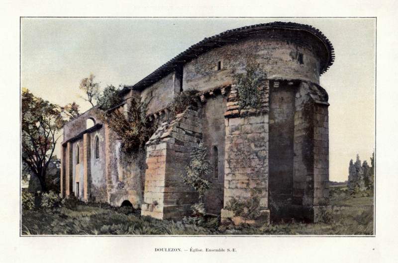 Carte postale ancienne Doulezon - église