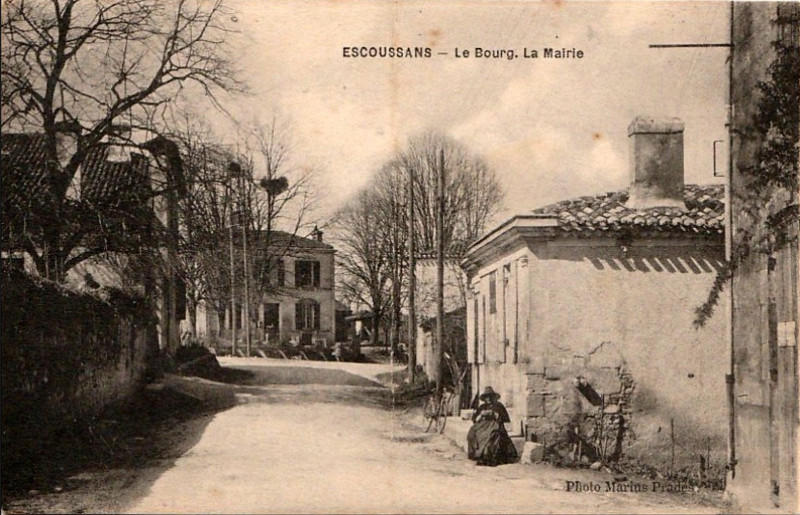 Carte postale ancienne Escoussans - boug 1