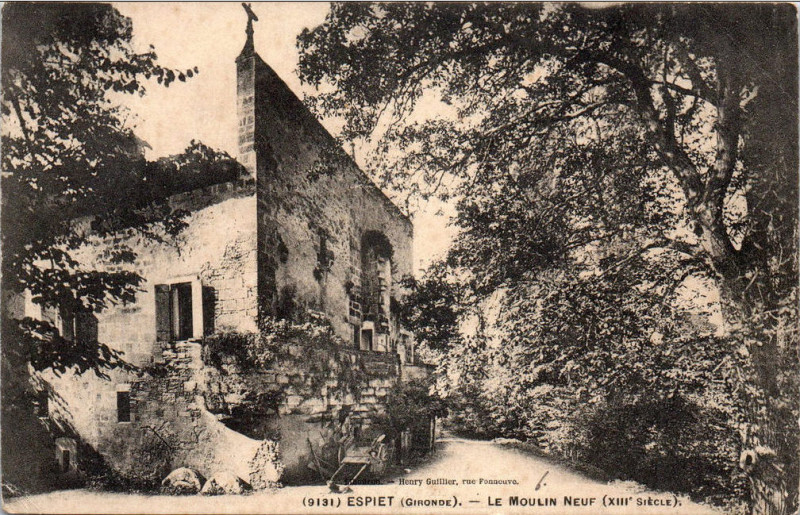 Carte postale ancienne Espiet - Le moulin neuf c