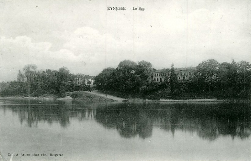 Carte postale ancienne Eynesse - bords de la Dordogne 2