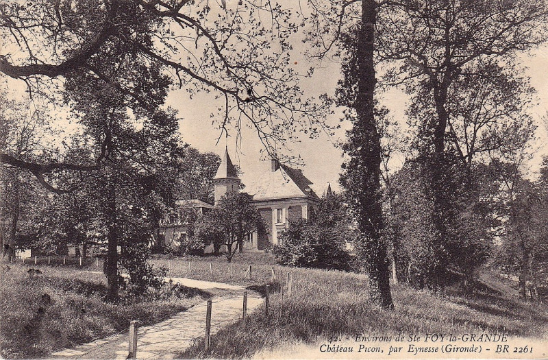Carte postale ancienne Eynesse - château Picon 1