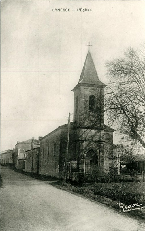 Carte postale ancienne Eynesse - église