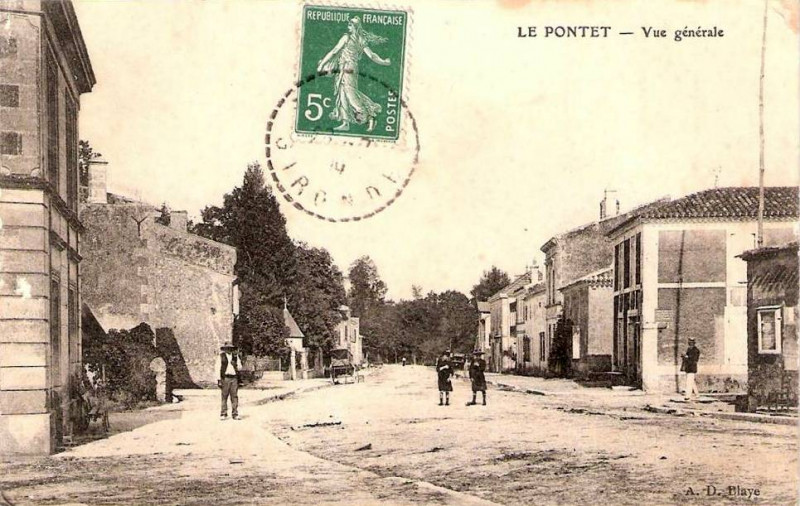 Carte postale ancienne Eyrans - Le-Pontet - bourg 1