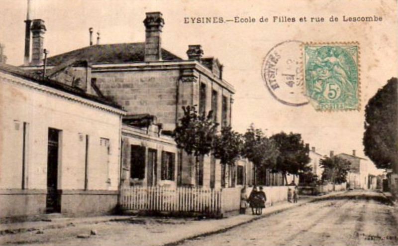 Carte postale ancienne Eysines - rue Lescombe 1