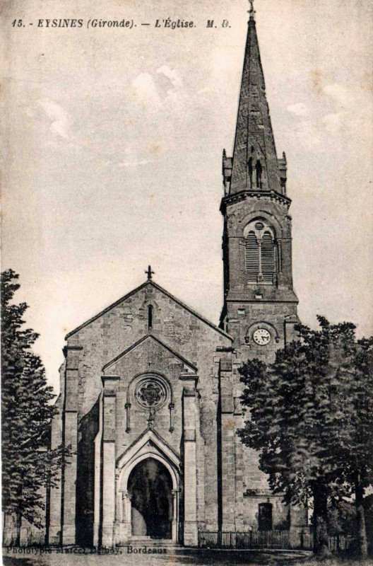 Carte postale ancienne Eysines - église