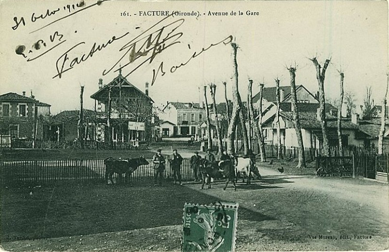 Carte postale ancienne Facture - avenue de la gare 3
