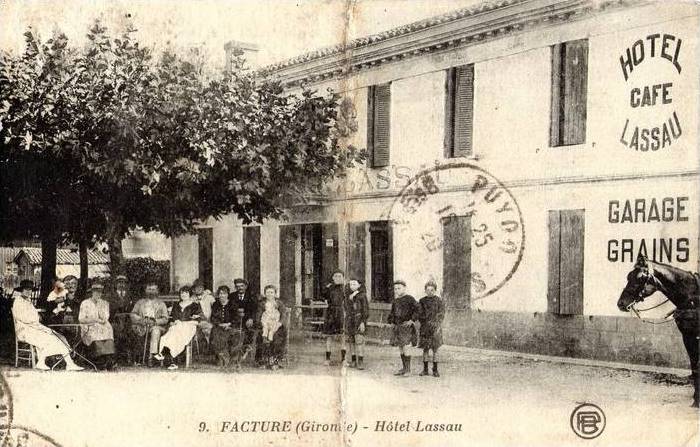 Carte postale ancienne Facture - Hôtel Lassau 1