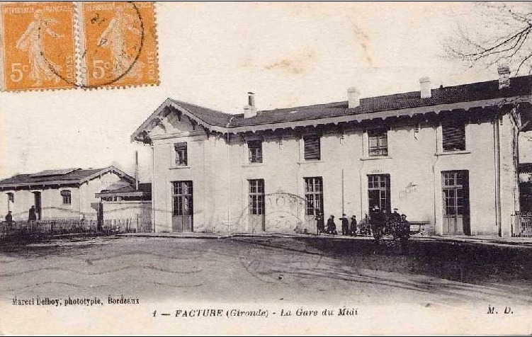 Carte postale ancienne Facture - la gare 1