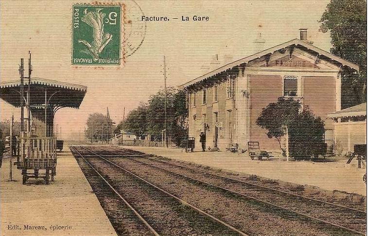 Carte postale ancienne Facture - la gare 5