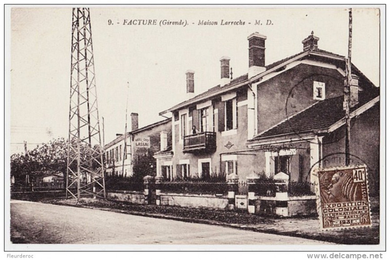 Carte postale ancienne Facture - maison Larroche