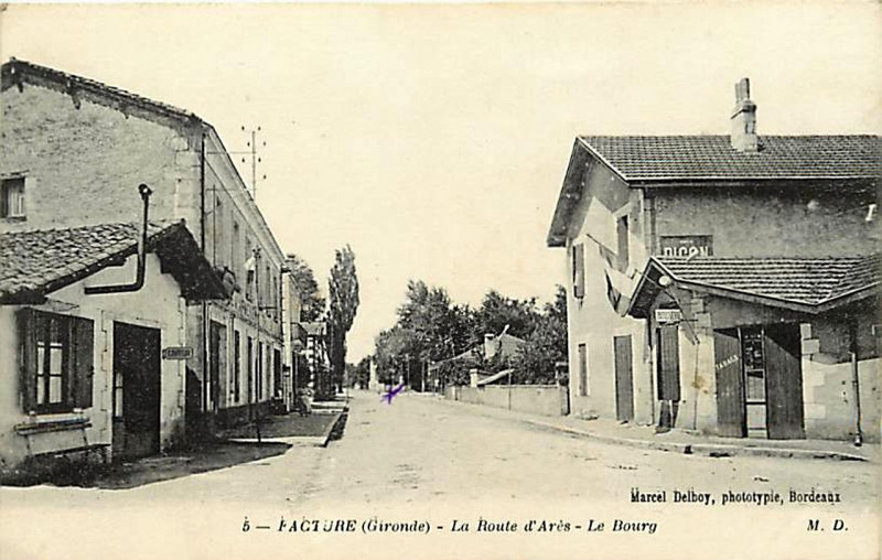 Carte postale ancienne Facture - route d'Arès
