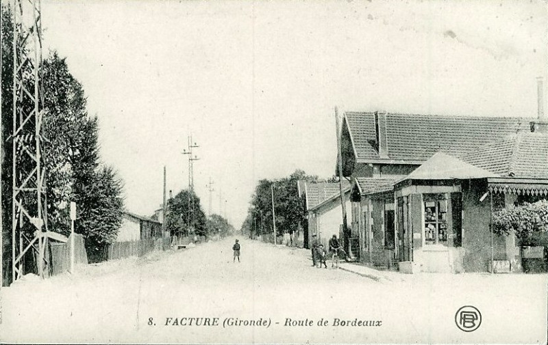Carte postale ancienne Facture - route de Bordeaux 1