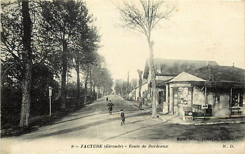 Carte postale ancienne Facture - route de Bordeaux 2