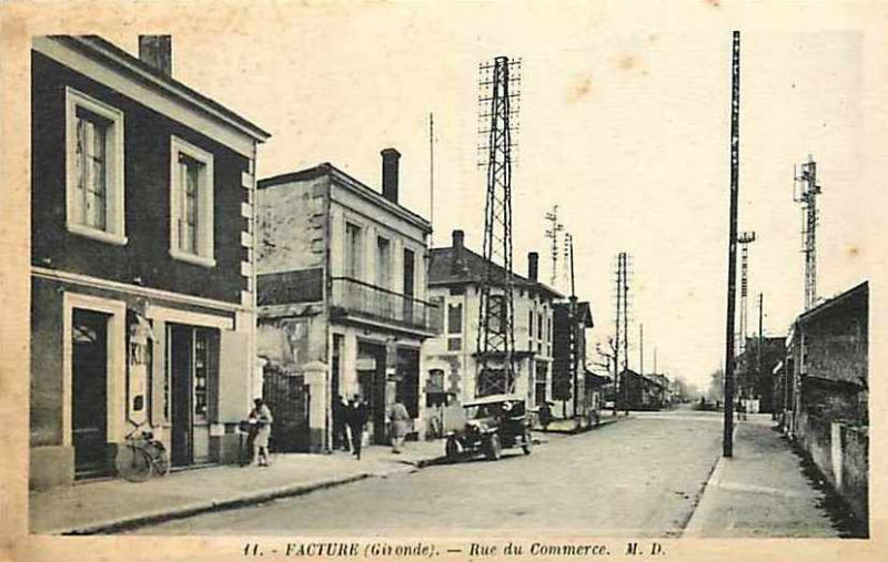 Carte postale ancienne Facture - rue du Commerce