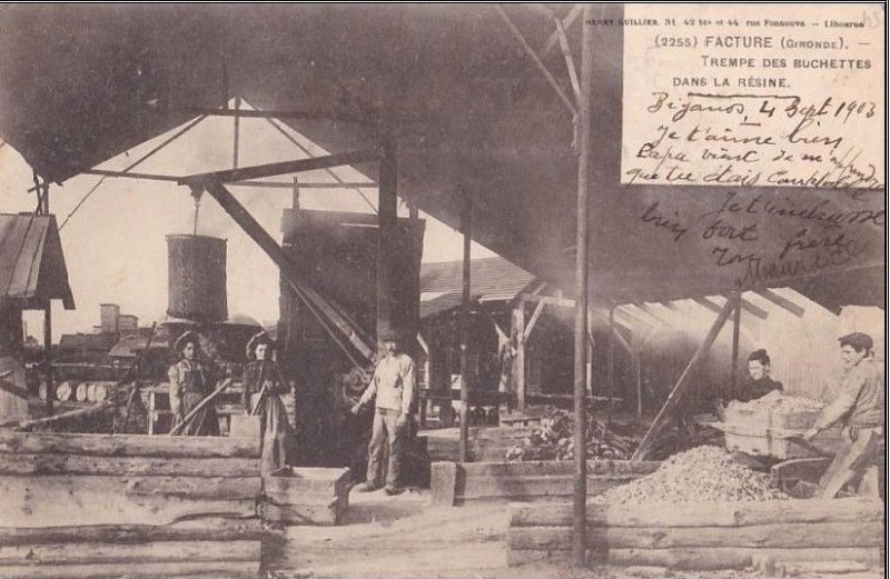 Carte postale ancienne Facture - travail du bois 2