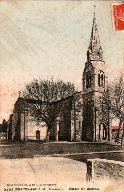 Carte postale ancienne Facture - église St Gervais 1