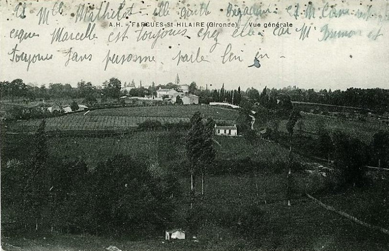 Carte postale ancienne Fargues-Saint-Hilaire -vue générale