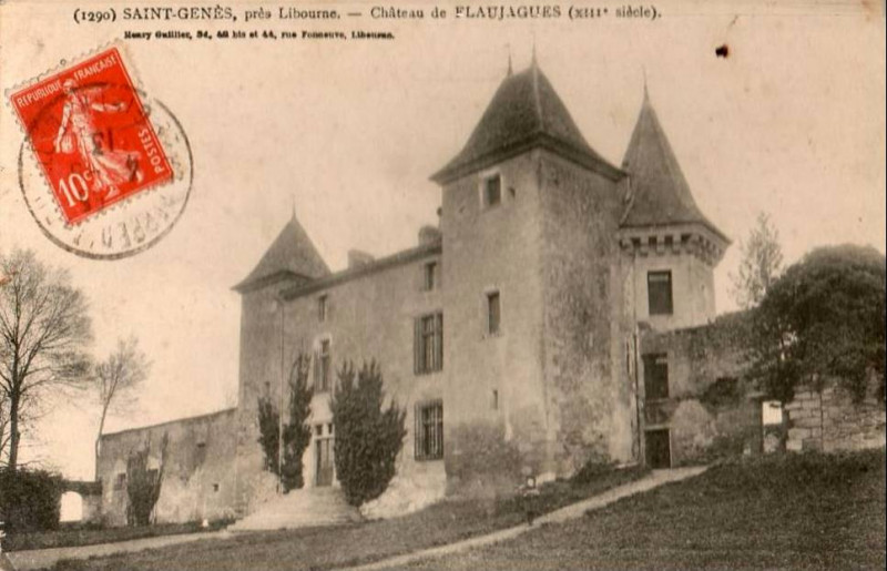 Carte postale ancienne Flaujagues - château de Flaujagues 1