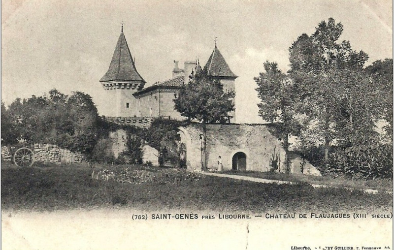 Carte postale ancienne Flaujagues - château de Flaujagues 3