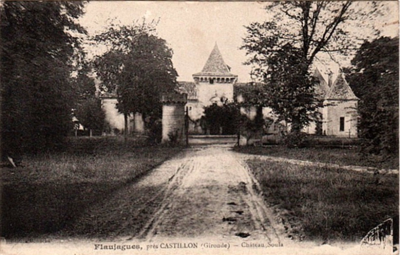 Carte postale ancienne Flaujagues - château de Flaujagues 4