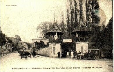 Carte postale ancienne Floirac - Monrepos - Hôpital auxiliaire N° 123 1