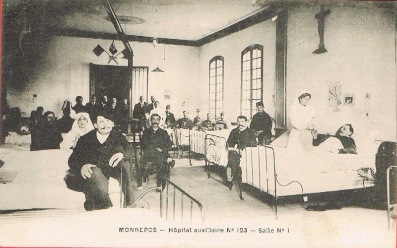 Carte postale ancienne Floirac - Monrepos - Hôpital auxiliaire N° 123 a