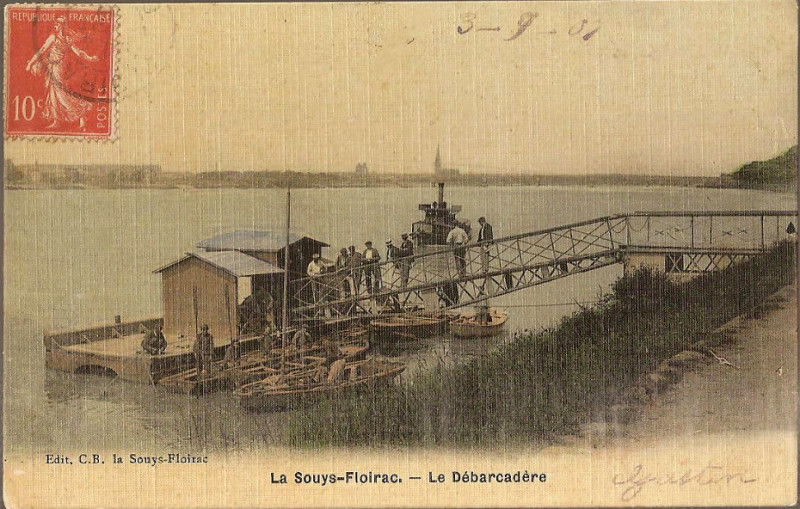 Carte postale ancienne Floirac débarcadère