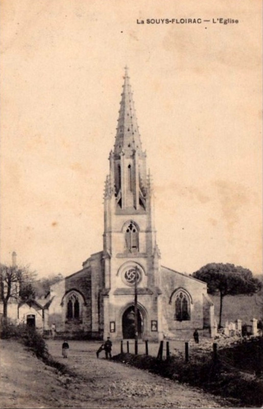 Carte postale ancienne Floirac église 1