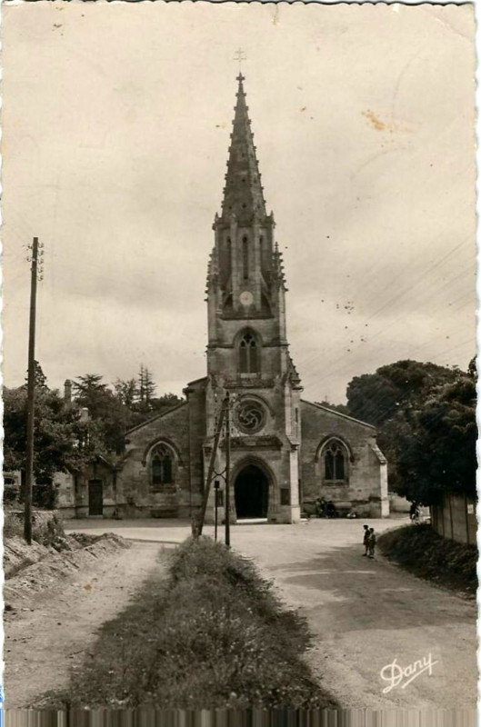 Carte postale ancienne Floirac église 2