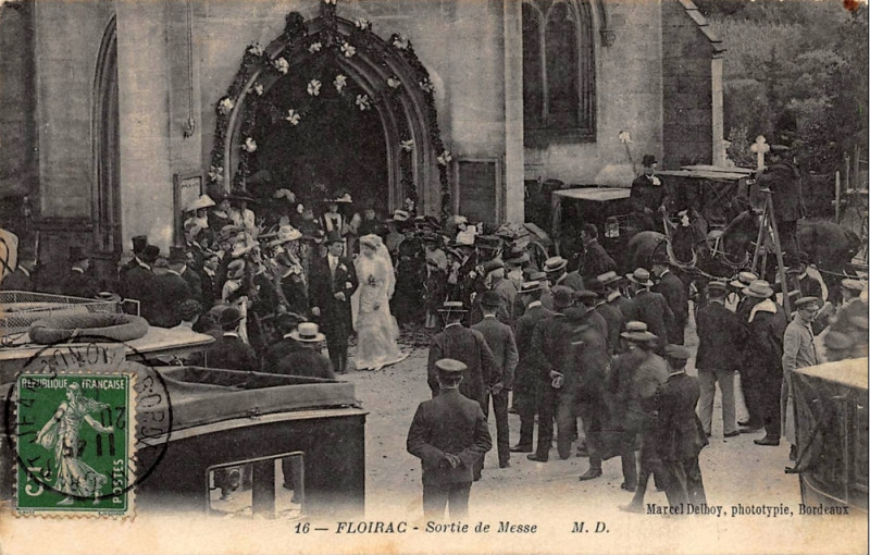 Carte postale ancienne Floirac église 5