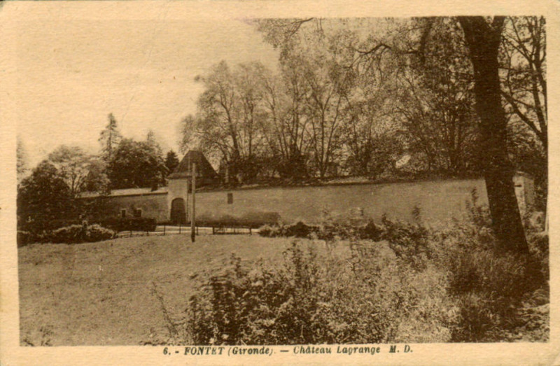 Carte postale ancienne Fontet - château Lagrange