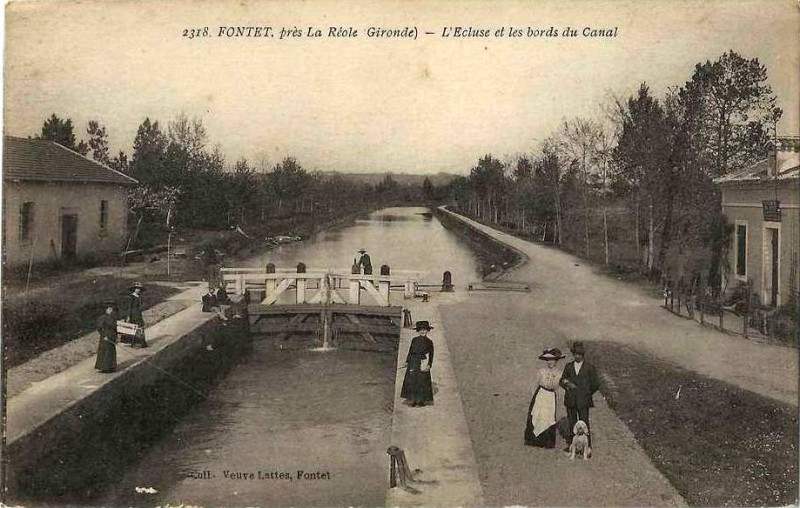 Carte postale ancienne Fontet - Ecluse
