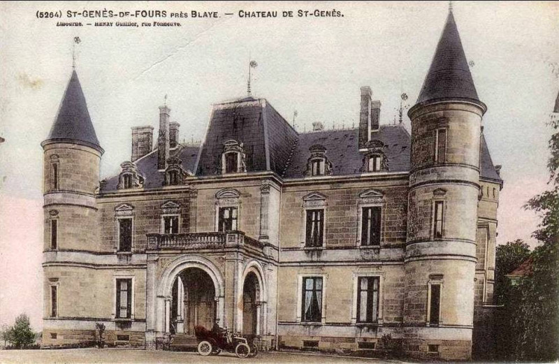 Carte postale ancienne Fours - château de Saint-Genès 2