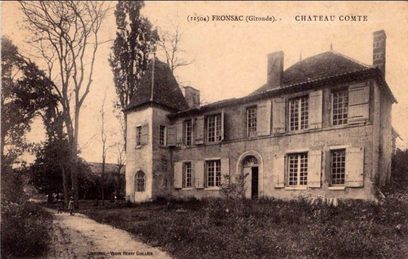 Carte postale ancienne Fronsac - château Comte 1