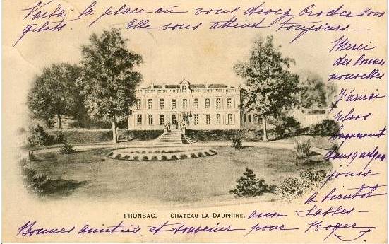 Carte postale ancienne Fronsac - château la Dauphine 4