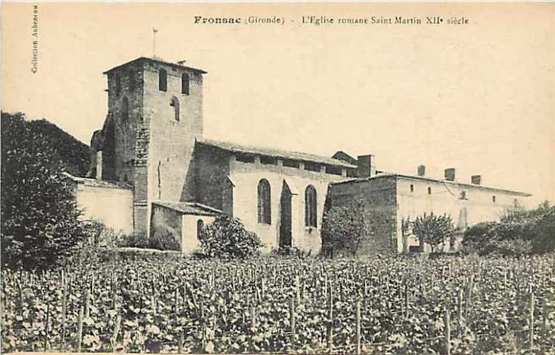 Carte postale ancienne Fronsac - église 3