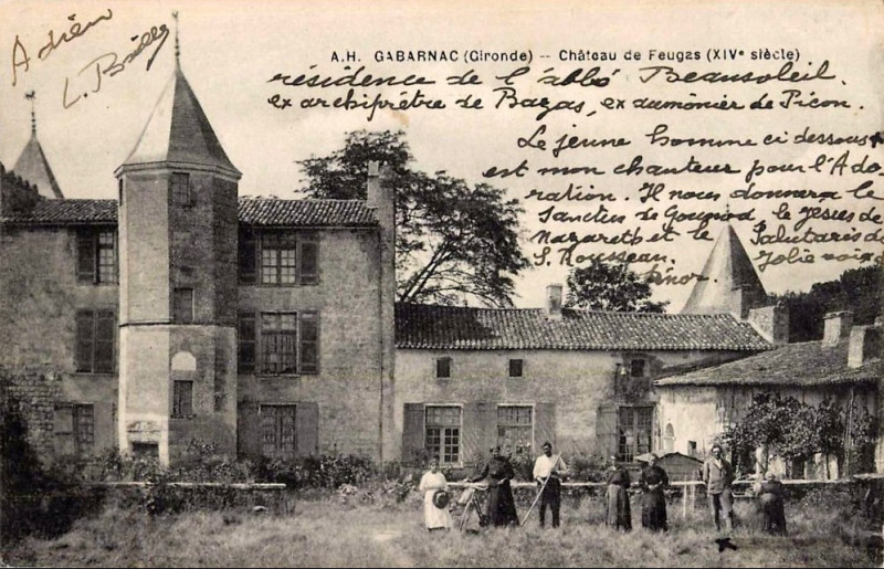 Carte postale ancienne Gabarnac - château Fauga 1