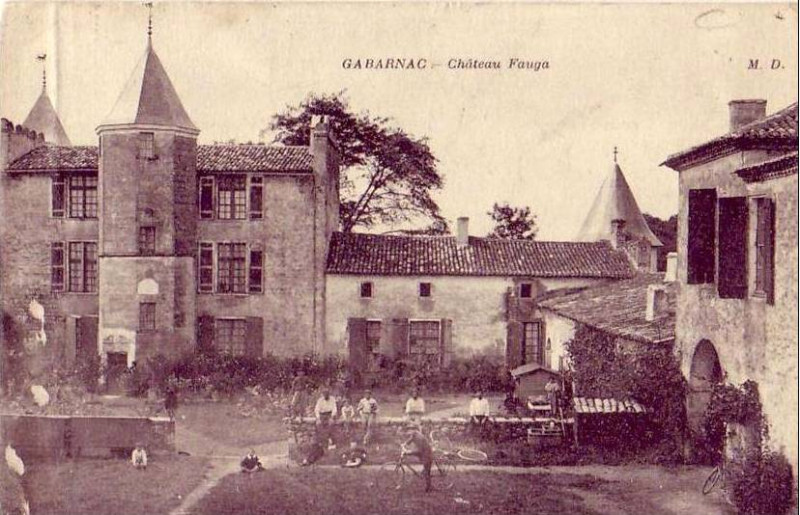 Carte postale ancienne Gabarnac - château Fauga 3