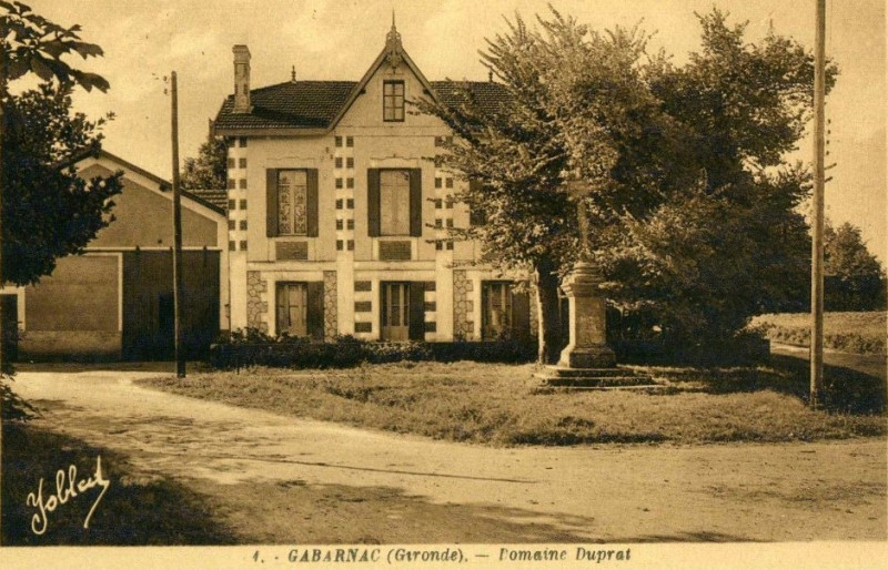 Carte postale ancienne Gabarnac - domaine Duprat