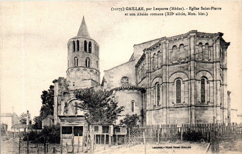 Carte postale ancienne Gaillan - église Saint-Pierre 5