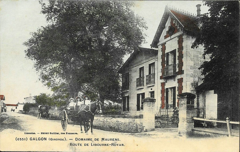 Carte postale ancienne Galgon - domaine de Maurens